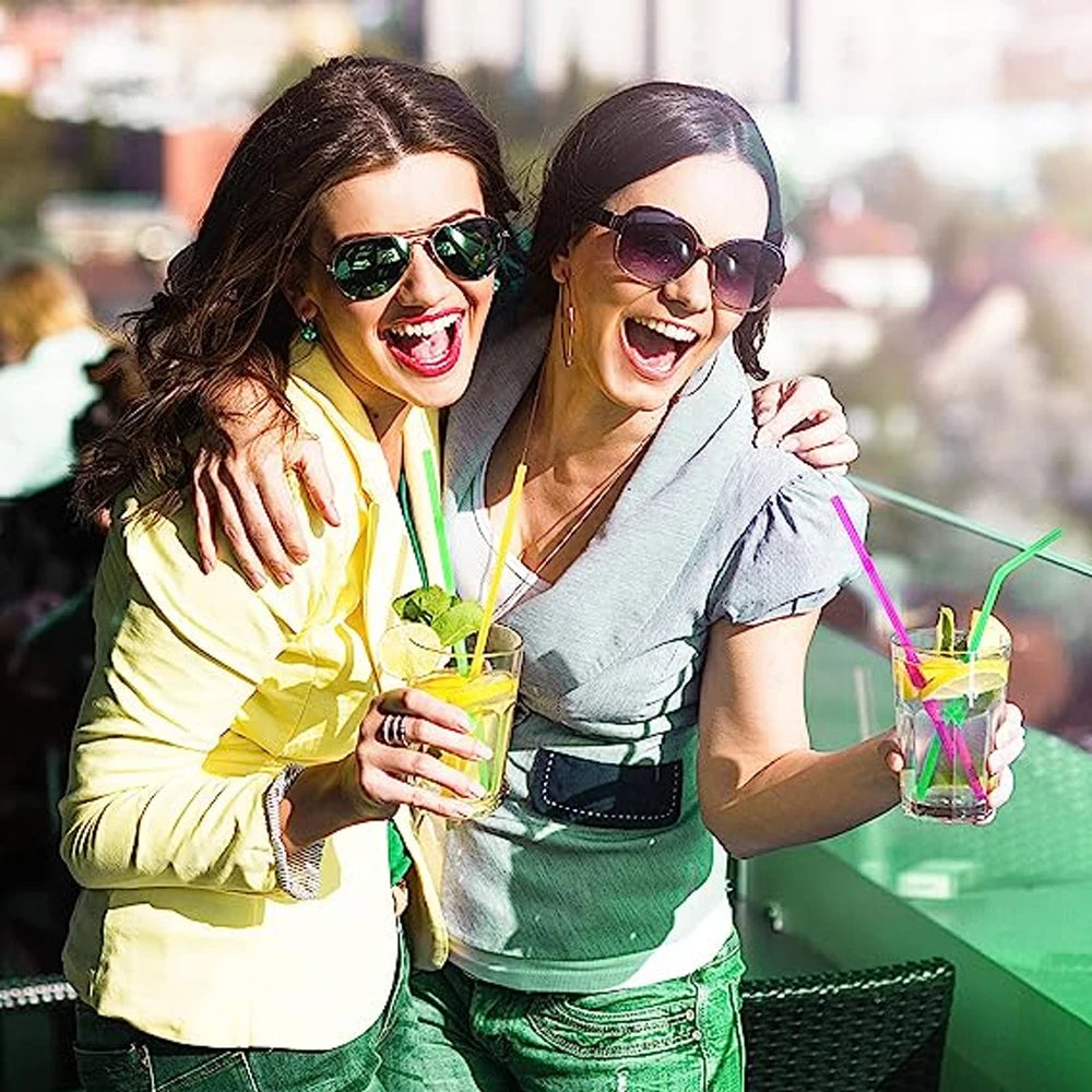 50-6000Pcs Colorful Drinking Kunststof Straw for Milk Tea Bar Party Rietjes Drinking Wedding Kitchen Beverage Straws Wholesale