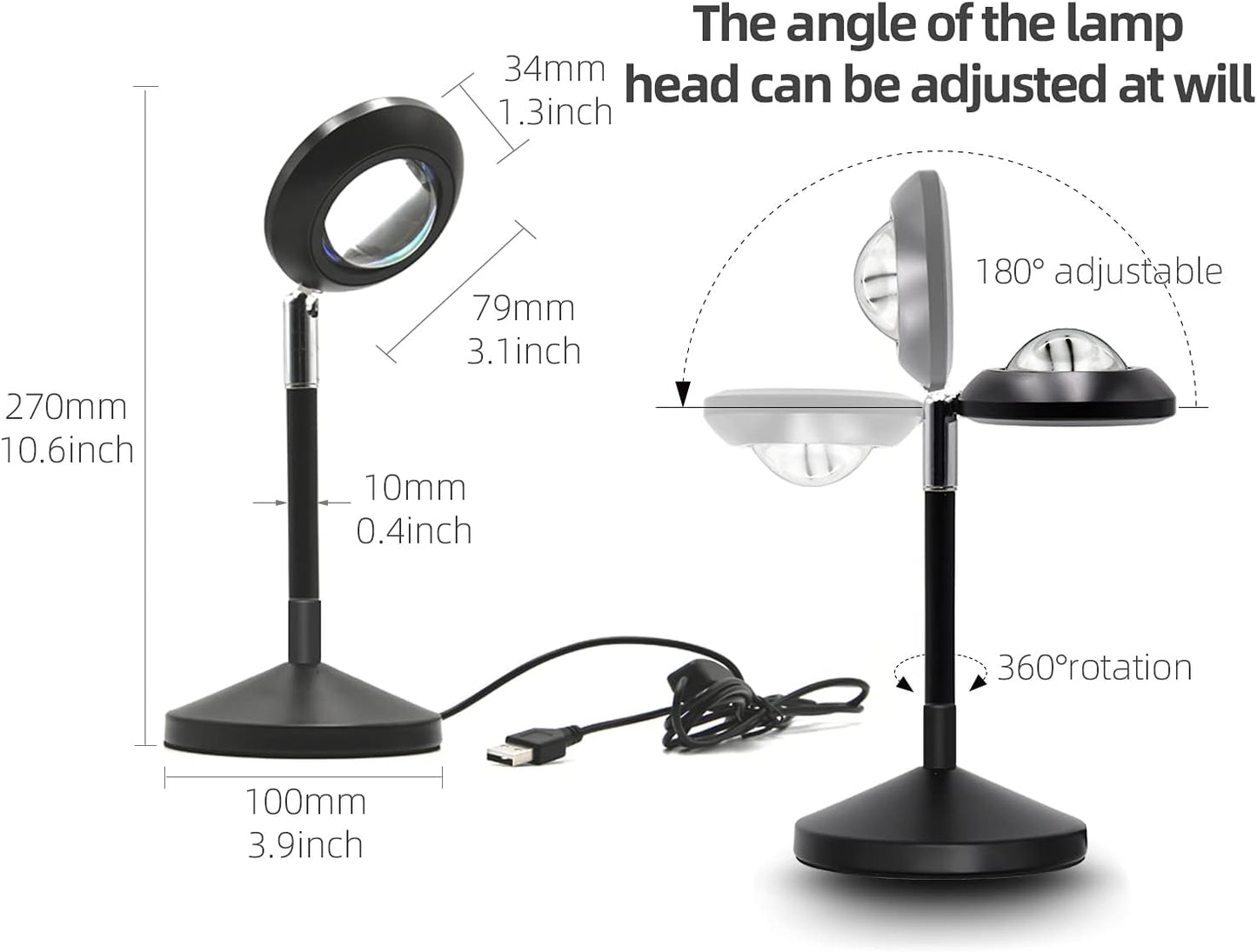 Sunset Lamp,16 Colors Sunset Projection Lamp with Remote,Sunset Lamp Projection,Romantic Sunset Projector,Rainbow Projection Night Light,Sunset Lamp Color Changing,Lamp for Girlfriend