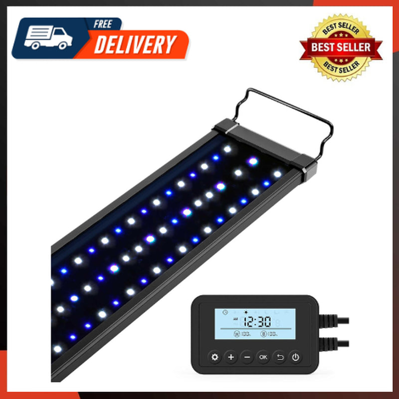 48W Saltwater Aquarium Light, Marine LED Reef Light for Corals, Programmable