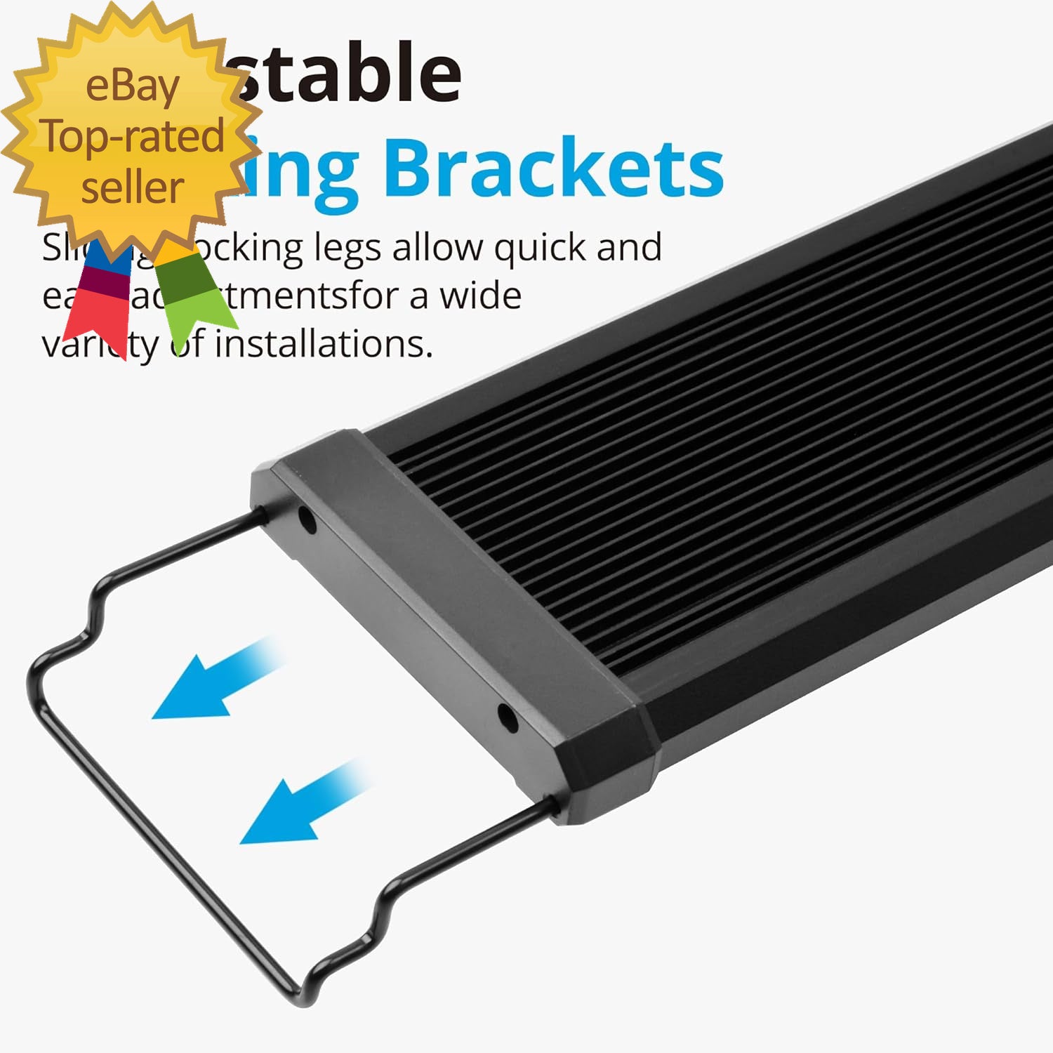 48W Saltwater Aquarium Light, Marine LED Reef Light for Corals, Programmable